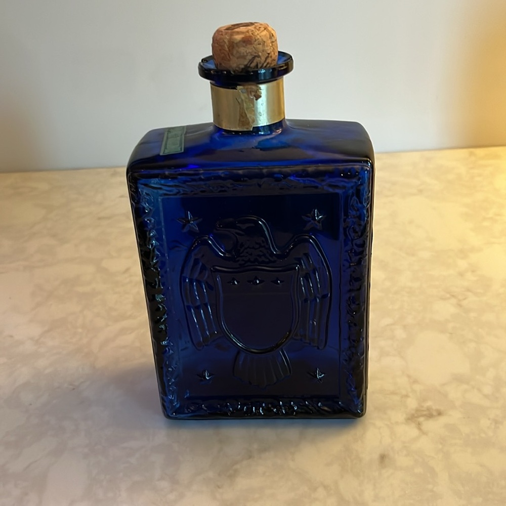 VNT 1969 Whiskey Decanter Cobalt Blue American Legion 50th Anniversary JW DANT - Picture 4 of 6